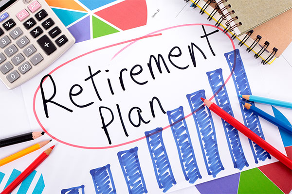 Retirement plan financial planning chart